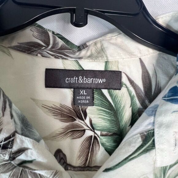 Croft & Barrow Short Sleeve Button Front Men's Shirt Tropical Drinking Size XL - Picture 6 of 9